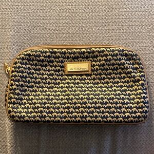 Jim Thompson Elephant Patterned Cosmetic Bag